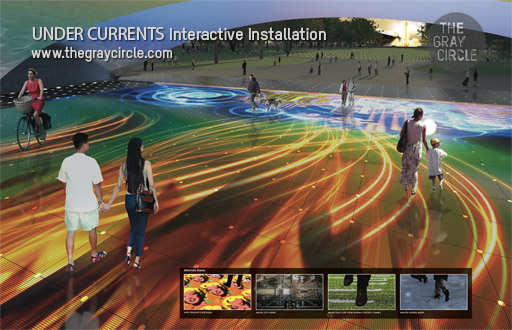 UNDER CURRENTS Outdoor Interactive Installation concept image - The Gray Circle 1